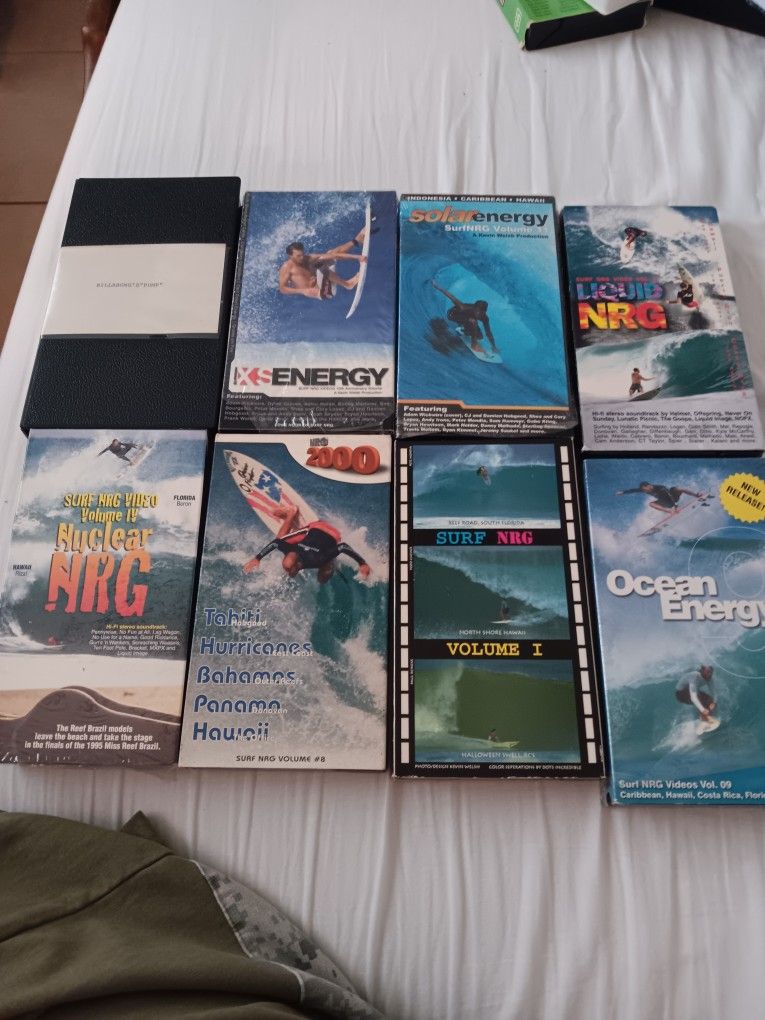 Vintage Surfing Vhs Tapes Lot Of 8