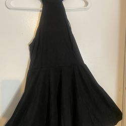 Black Dress With Lace Up Back 