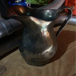 Reed & Barton Silver Soldered USN Water Pitcher, US Navy, Large, 9.5" tall  