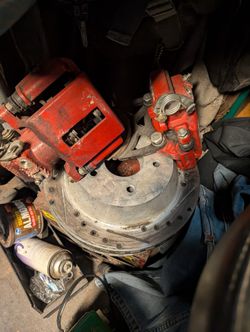 55 56 57 Rear Disc Brake Set Up Good Shape Rotors,Calipers And Pads