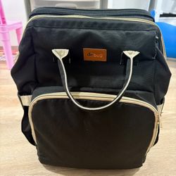 Diaper Bag with Foldable Bed