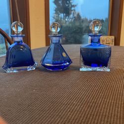 Collezione Glass Line Italian perfume bottles - Cobalt blue