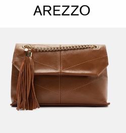 👜 Arezzo Sonya Small Leather Crossbody – Brown