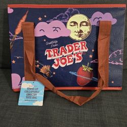 NEW Trader Joe's Stand-Up Collapsible Grocery Tote Bag