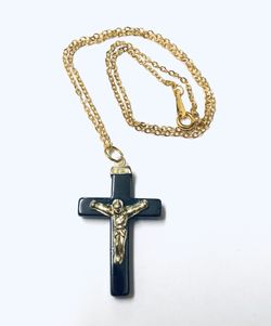 Reserved for Steven - Gemstone hematite cross pendant- NEW