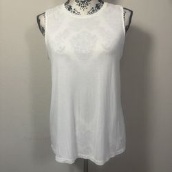 Nine West Tank Top Soft-Spun Women's Sleeveless Size M Medium White