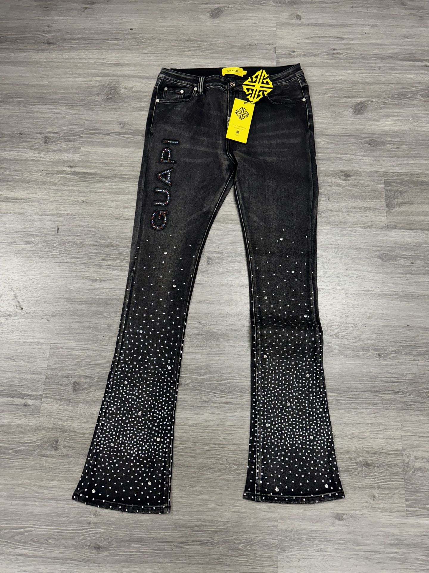 Mens Guapi Jeans Hombre Pantalon Brillo