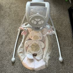 Ingenuity Baby Swing, Interchangeable Blue/Pink Covers for both gender’s 