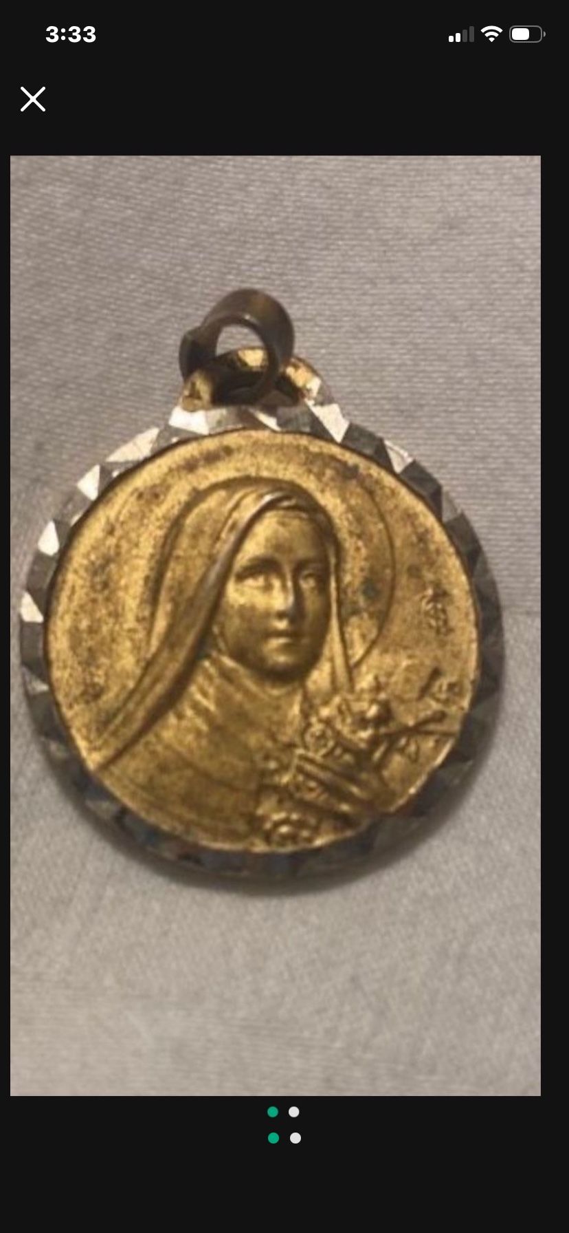 Basilique De Lisieux Gold Tone Pendant