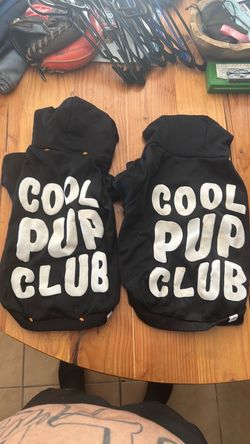 Cool Pup Club Dog Hoodies – Set of 2 medium $5 a piece 2 for 10