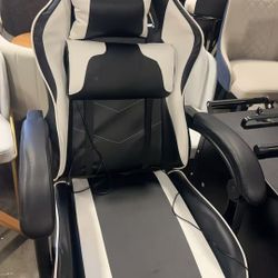 Homall Gaming Chair, Office Chair High Back Computer Chair Leather Desk Chair Racing Executive Ergonomic Adjustable Swivel Task Chair with Headrest an