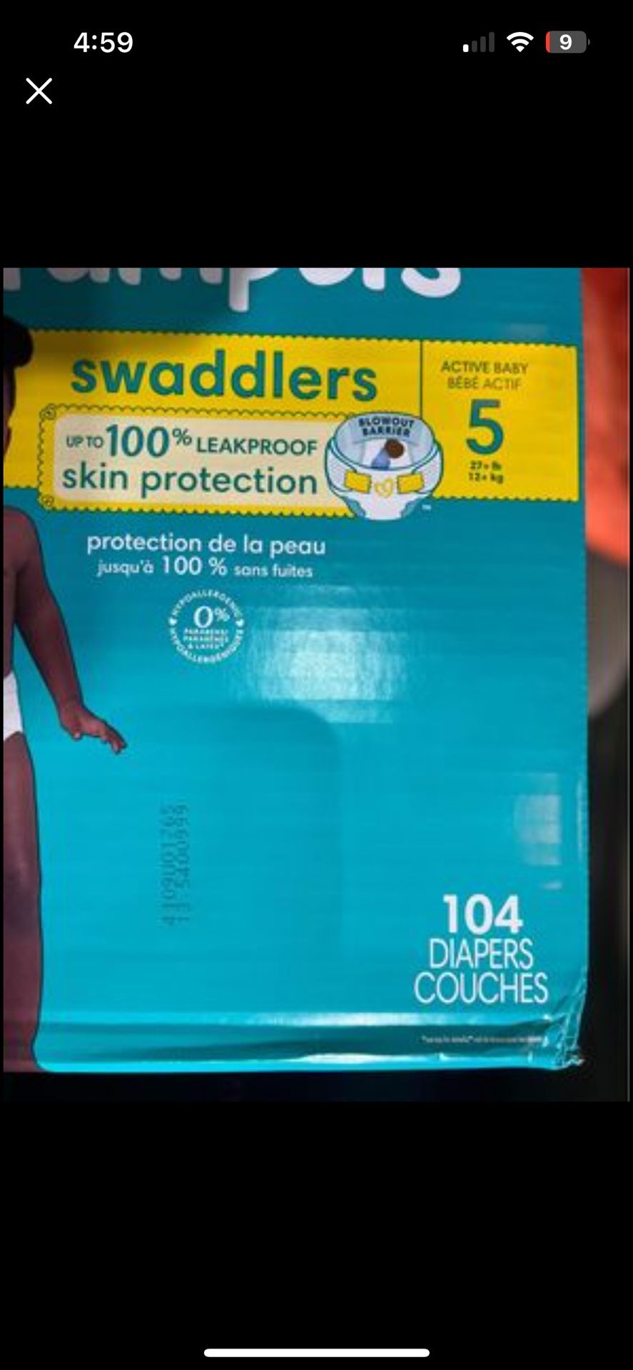 Pampers Swaddlers diapers