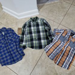 Boys New Size 8 Flannel Shirts