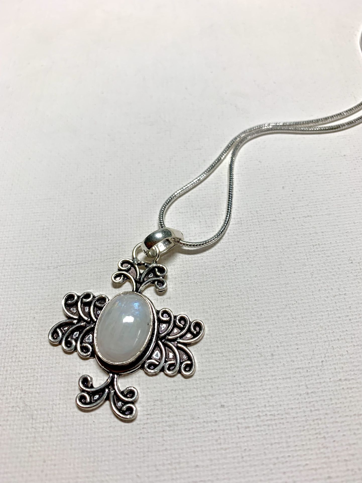 Moonstone Pendant Necklace 