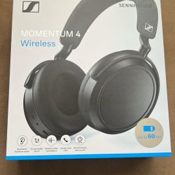 Sennheiser - MOMENTUM 4 Wireless Adaptive Noise-Canceling Over-The-Ear Headphones - Black