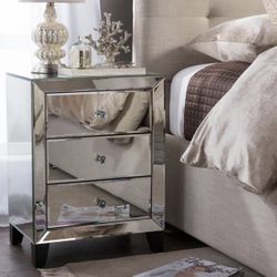 Beautiful Mirrored Nightstand 