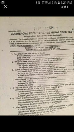 Study Guide for the pre-trip inspection