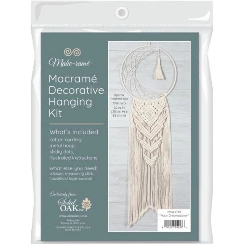 New! Macrame Moon Wall Hanging Kit 
