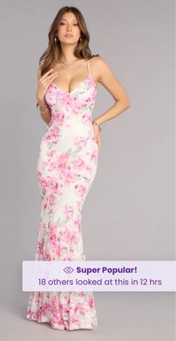 Floral Maxi Dress Spaghetti Strap Mermaid