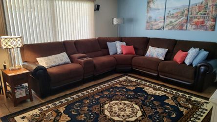 Sectional sofa 4pc chocolate brown
