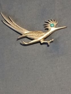 Roadrunner Brooch Signed By J.Ritter