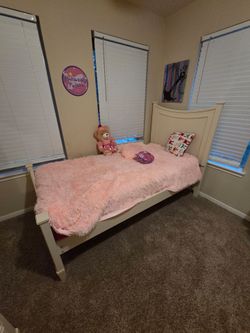 Twin Bed and Dresser with Mirror