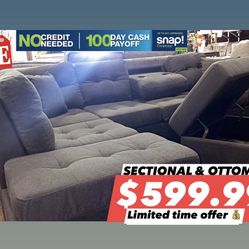 Sectional With Ottoman 