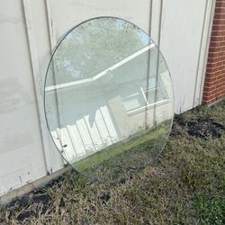 ROUND GLASS TABLETOP, 54", cross  streets are Arapaho & Waterview