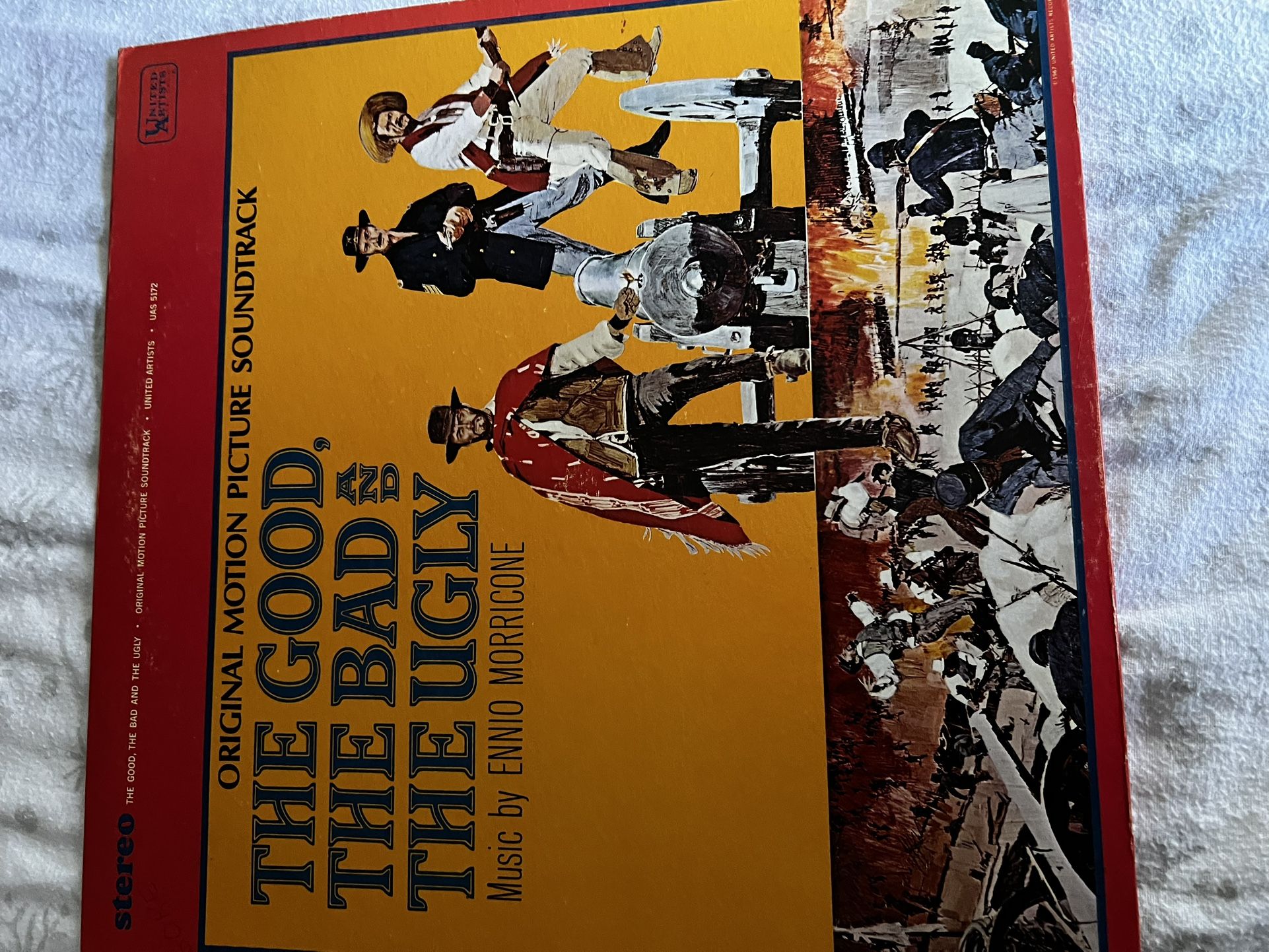 VINYL RECORD LP THE GOOD, THE BAD & THE UGLY SOUNDTRACK UNITED ARTISTS