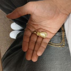 Money bag pendant 10k 