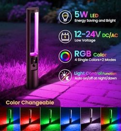 5W RGB Low Voltage Path Lights 12-24V Color 12 Pack RGB (Red, Green, Blue)