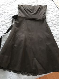 Strapless black women's dress