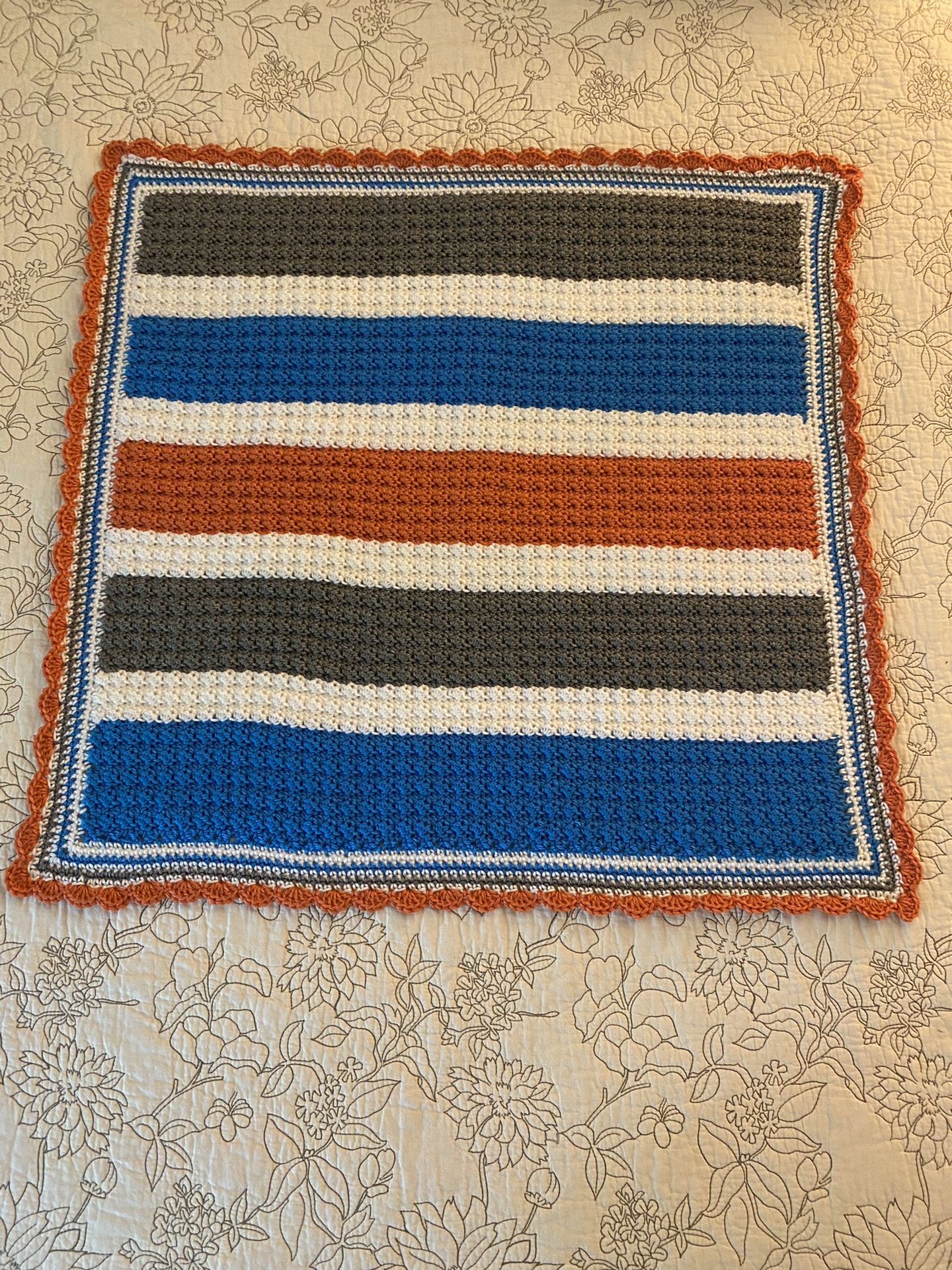 Newly Hand-Crocheted Baby Afghan