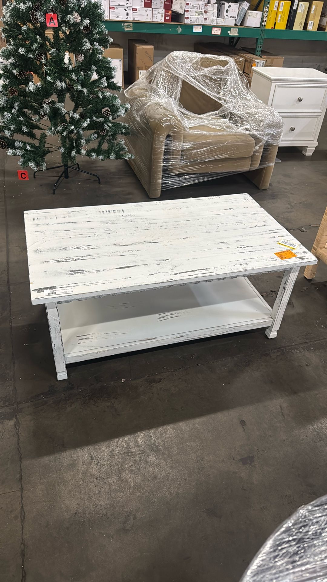 Country Cottage 42 in. White Large Rect angle Wood