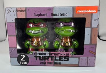 Kidrobot Teenage Mutant Ninja Turtles Raphael + Donatello 2-Pack Vinyl Mini Series