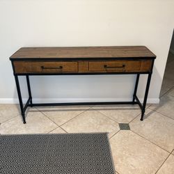 Kai Solid Walnut Console Table 