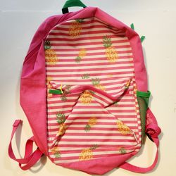 Girls Pink Pineapple back pack