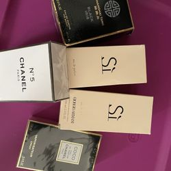 Name Brand Perfumes - Si, Chanel 5, Chanel Mademoiselle,  Versace And Gucci Perfumes $85 Each 