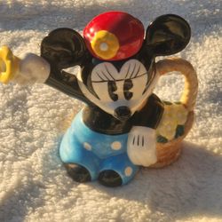 Walt Disney Minnie Mouse Gardening Cookie Jar Great Shape