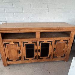 Rustic Mission-Style Solid Wood TV Stand / Media Console + Center Coffee Table 