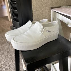 White Platform Vans