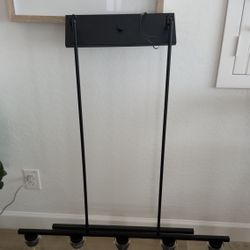 Calhoun 40" Wide Matte Black 5-Light Linear Chandelier