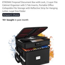 Fire/water Proof Document Box With Lock 