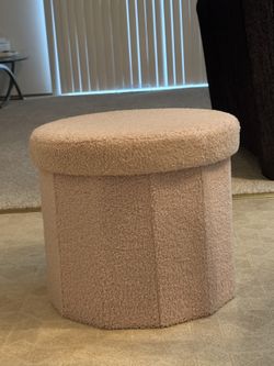 Pink Ottoman With Storage 