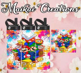 Mario brothers custom tumbler
