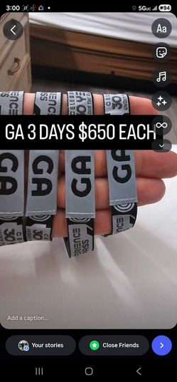 EDC WRISTBANDS FOR $650 EACH GA