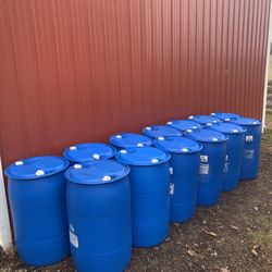 Food Grade Plastic Drums 55 Gallon Barrels Rain Barrels 