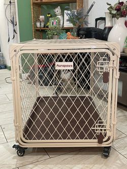 Aurapaws Dog Crate with Wheels