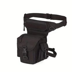 900D Oxford Cloth Camo Waist and Leg Bag, Multifunctional Outdoor Hunting Gear with Adjustable Straps, Durable Nylon, Braided Design, Ideal for Huntin