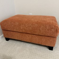 Orange ottoman